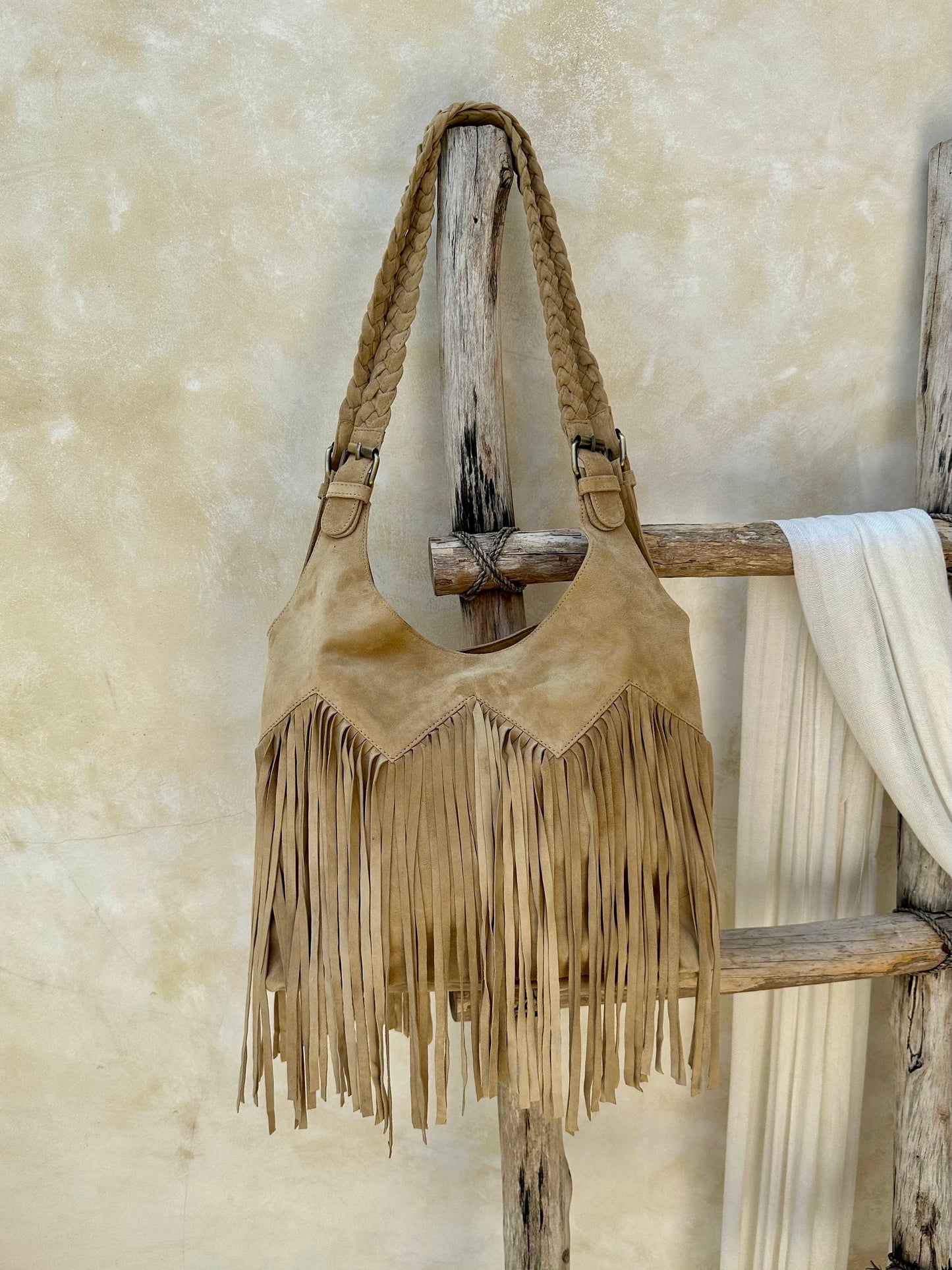 Soft Suede Fringe Purse, Bohemian Purse, Women's Purse